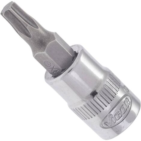 T screwdriver socket ∙ V2445N ∙ Attacco quadro, cavo, 1/4 di pollice (6,3 mm) ∙ Profilo interno TORX® ∙ Size T25 (1/5)