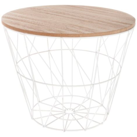 Tavolino Kumi bianco D38cm - Atmosphera créateur d'intérieur
