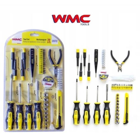 SET DI ATTREZZI WMC 72 pz. CHIAVI, CACCIAVITI, PUNTE (1/5)