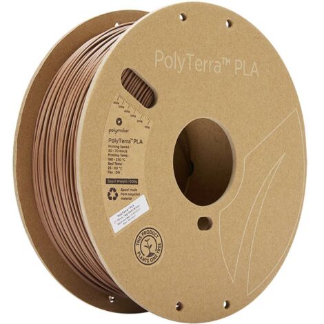 Polymaker 70907 PolyTerra Filamento per stampante 3D Plastica PLA contenuto di plastica ridotto 1.75 mm 1000 g Terra op (1/4)