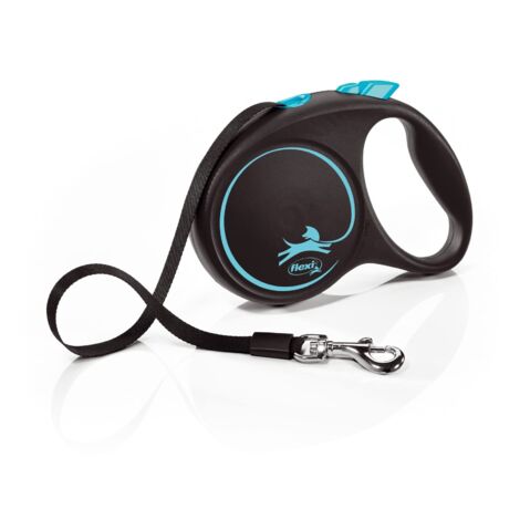 Guinzaglio per Cani Flexi BLACK DESIGN 5 m Azzurro Taglia M