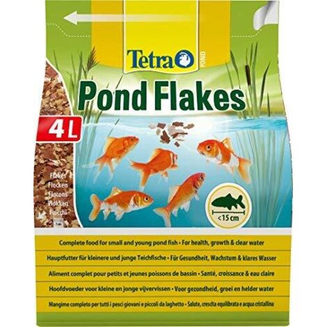 Fiocchi di stagno tetra, cibo in cervi per pesce stagone, 4 l