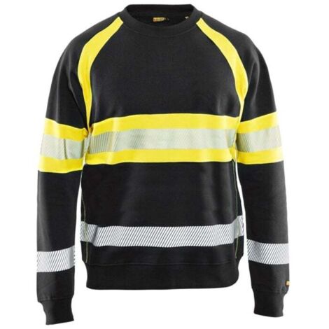 Felpa da lavoro ad alta visibilità 3359 - Nero/Giallo fluorescente XXXL (1/5)