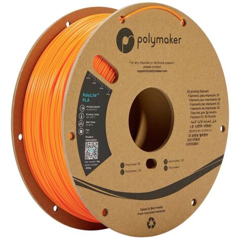 Polymaker PA02008 PolyLite Filamento per stampante 3D Plastica PLA 1.75 mm 1000 g Arancione 1 pz. (1/5)