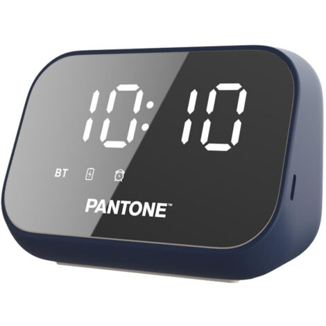 Pantone PT-BS008N Sveglia Digitale Blu con Speaker Wireless e Bluetooth