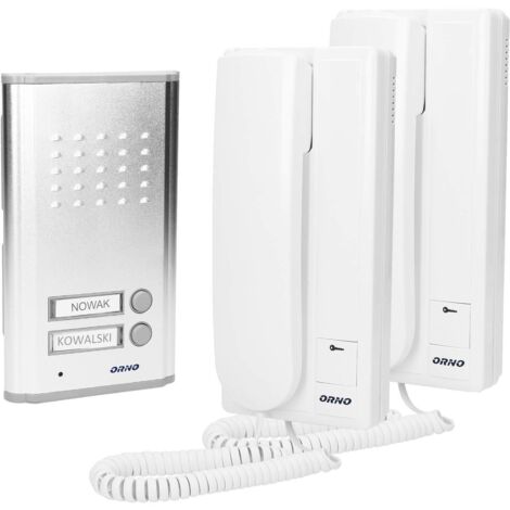 ORNO OR-DOM-RL-903 Citofono da Interno per Casa Bifamiliare a 4 Fili 220V AC Retroilluminato (Sistema citofonico per 2 famiglie) (1/4)