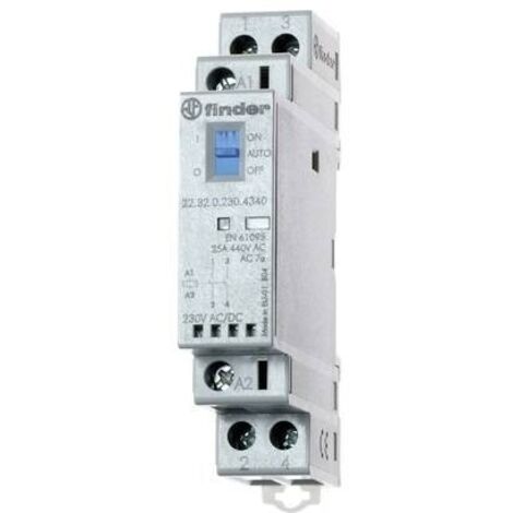 Finder 22.32.0.120.1520 Contattore 1 NA, 1 NC 120 V/DC, 120 V/AC 25 A 1 pz.