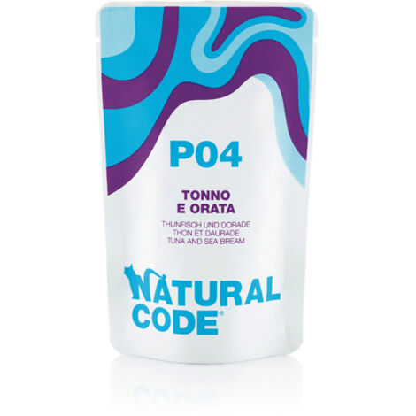 Natural Code Gatto Busta 70g P04 Tonno e Orata