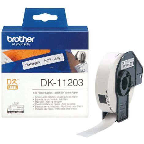 Brother DK-11203 nastro per etichettatrice Nero su bianco