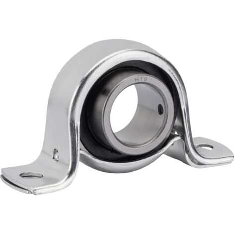 HTB SBPP 204 Cuscinetto con supporto ritto Lamiera d'acciaio Ø foro 20 mm Distanza tra i fori 76 mm