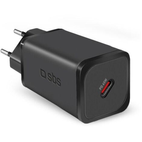 SBS TETRGAN1C65W Caricabatterie per dispositivi mobili Cuffie. Auricolare. Computer portatile. Smartphone. Orologio intelligente. Tablet Nero AC Ricarica rapida Interno (1/5)