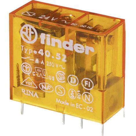 Finder 40.52.8.024.0000 Relè per PCB 24 V/AC 8 A 2 scambi 1 pz.