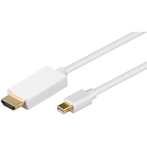 Cavo adattatore Mini DisplayPort™/HDMI™, dorato, Spina mini DisplayPort  connettore HDMI™ (tipo A). Lunghezza del Cavo 2 m (1/2)