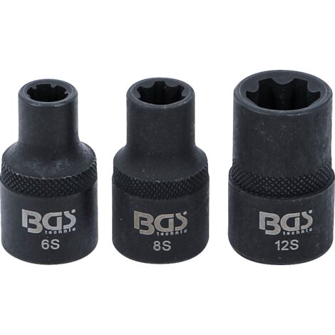 Serie di bussole profilo a cuneo (per RIBE) M6S, M8S, M12S 3 pz. (1/4)