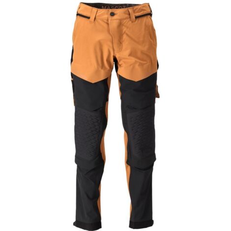 Pantaloni con tasche per ginocchiere MASCOT Ultimate - Leggeri e idrorepellenti - 22279-605-Marrone / Antracite-52 (1/2)