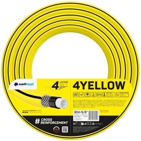 TUBO DA GIARDINO 4 GIALLO 5/8'' 30MB - C 10-511