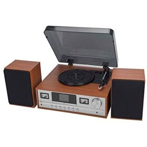 Denver MRD-52LIGHTWOOD stereo. Radio FM e Dab+. Giradischi e lettore CD. Connessione Bluetooth. Alloggiamento in legno