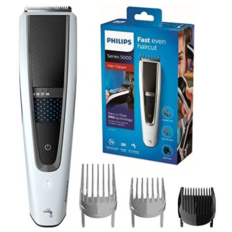 Philips Serie 5000 Tondeuse per Capelli e Barba HC5610/15, Lavabile, con 3 Sabots e 28 Altezza Regolabili (0,5-28mm), Lame DualCut, 100% Impermeabile (1/4)