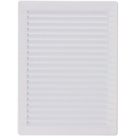 Griglia di ventilazione rettangolare da incasso in ABS con zanzariera colore bianco 17x23cm EDM