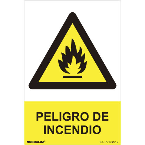 Cartello "Pericolo di incendio" (PVC 0,7mm) 30x40cm normaluz