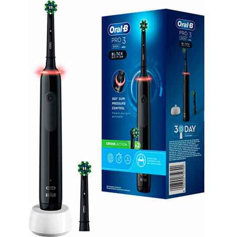 Braun Oral-B Spazzolino Elettrico 9.900 Oscillazioni Min Sensore di Pressione 2 Testine Nero