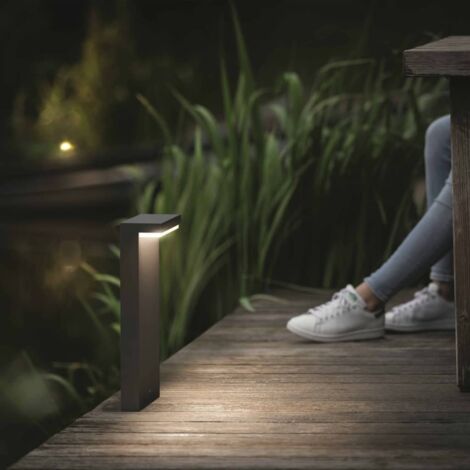 Philips Bustan Palo da Esterno, Altezza da 40 cm, 2700 K, Grigio Scuro