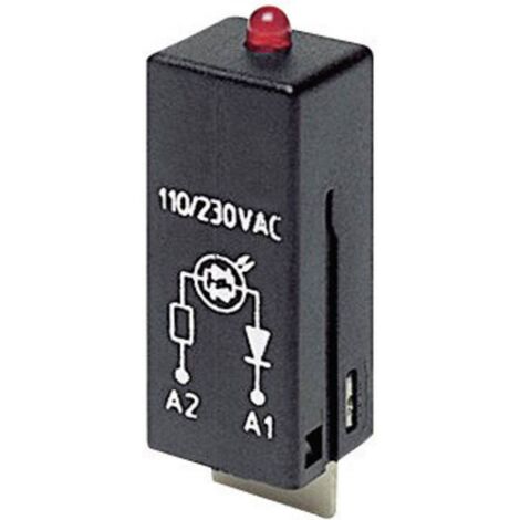 TE Connectivity Modulo ad innesto con LED, con diodo di protezione PTML0024 Colore luce: Rosso 1 pz. (1/2)