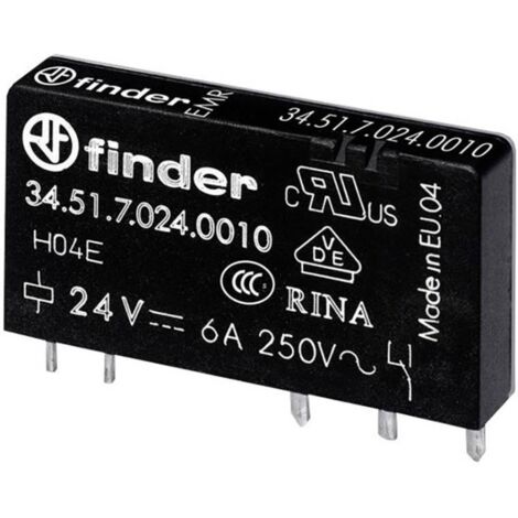 Finder 34.51.7.005.0010 Relè per PCB 5 V/DC 6 A 1 scambio 1 pz. (1/4)