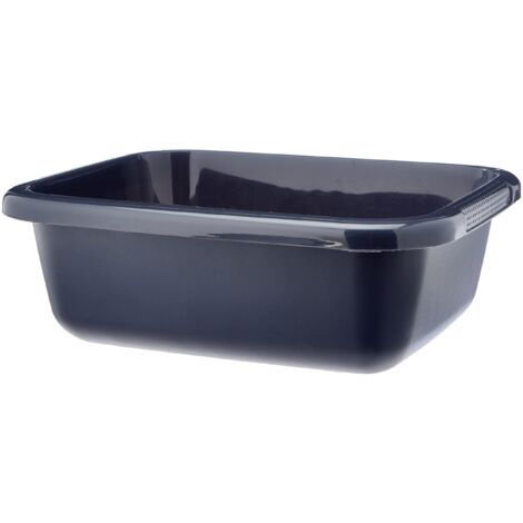 Curver 228033 - Bacinella Rettangolare 9 L, in plastica 38,5 x 31 x 12,7 cm, Colore: Antracite (1/2)