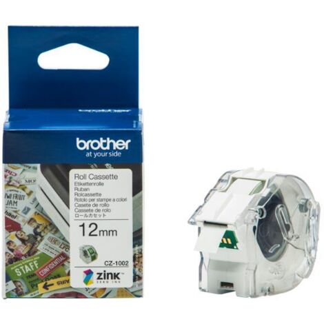 Etichette Brother CZ-1002 verde su bianco [CZ-1002] (1/5)