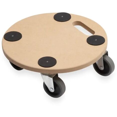 carrello a pianale in mdf, ruote in plastica