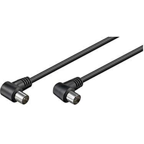 cavetto antenna tv piatto maschio femmina salvaspazio nero 2,5 mt