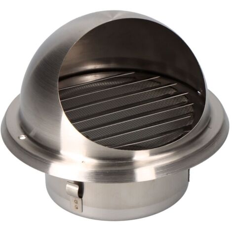 Griglia di ventilazione incassabile in acciaio inossidabile con lamelle mobili colore cromo Ø10cm (include viti di montaggio) ED
