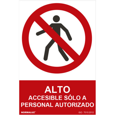 Pannello di divieto ''Alto Accessibile Solo a Personale Autorizzato'' (PVC 0,7 mm) 30x40 cm