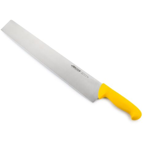 Coltello per salame Arcos 2900 - Prof 298800 acciaio inox Nitrum e mango polipropilene ergonomico giallo e 41 cm di lama, coperchio display