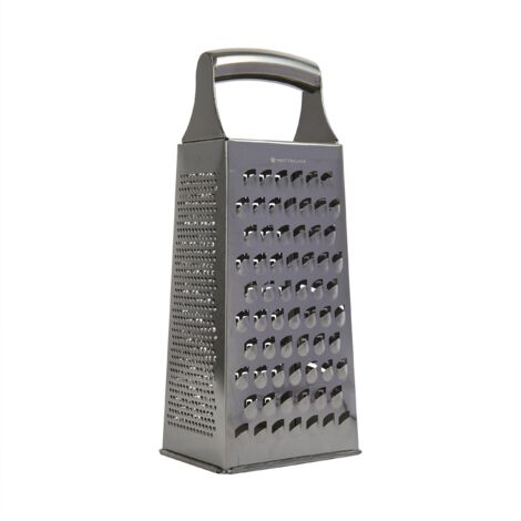 Kitchen Craft MCGRATEBOX - Grattugia de 4 lati (19 cm), acciaio inox (1/4)