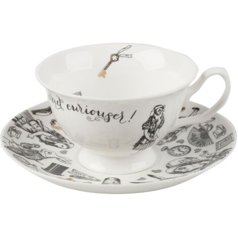 V AND A Victoria &amp Albert Tazza e piattino de Colore Bianco de Alice in Wonderland de. (1/5)