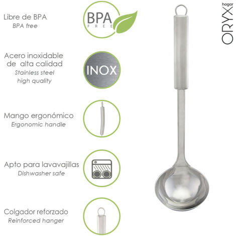 Mestolo da Cucina in Acciaio Inox 9x33,5 (Alt.) cm.