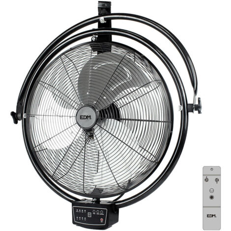 EDM Wall Fan de Wall 33520 Black 120 W industrial Ceiling
