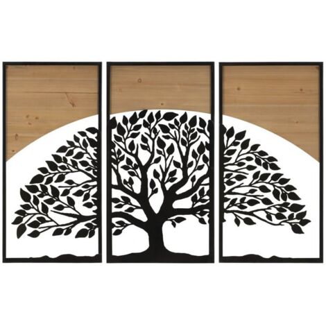 Decorazione Parete Arco Ferro e Legno Set 3 Pezzi cm 105X2X70 (35X2X70) - ARC (1/5)