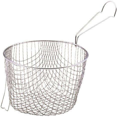 Kitchen Craft KCCHIPDP Cestello Profondo per Frittura, ⌀ 20 cm, Acciaio Inossidabile, Argento (1/3)