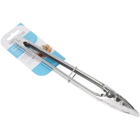 KitchenCraft Pinze per alimenti medie in acciaio inox, argento, 30 cm (12") (1/4)
