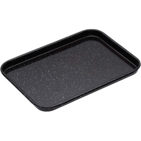 MasterClass teglia piccola, smalto vetroso antigraffio e resistente all'induzione, acciaio inox de 1 mm de spessore, 24 x 18 cm, nero (1/5)