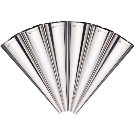 MASTERCLASS Set of 6 stampi of Cream Horn of Stainless Steel, Multicolour, 40x7.17x1.9 cm (1/4)