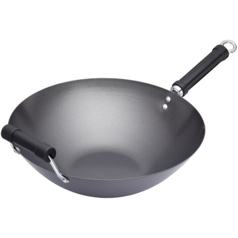 KitchenCraft: World of Flavours - Wok piccolo a prova di induzione, acciaio al carbonio, antiaderente, 20 cm (1/5)