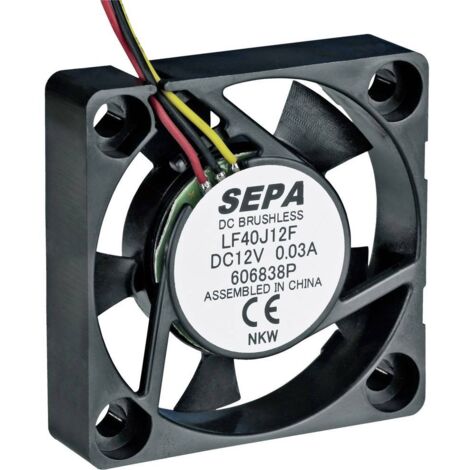 SEPA LF40J12SE22 Ventola assiale 12 V/DC 8.3 m³/h (L x L x A) 40 x 40 x 10 mm