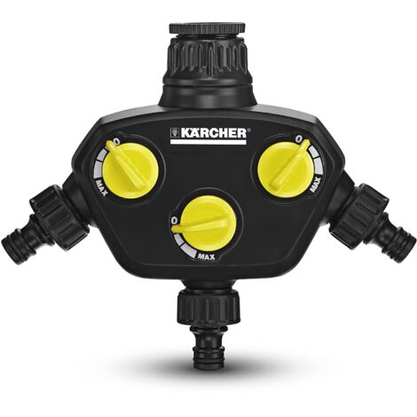 Kärcher Home & Garden 2.645-200.0 Plastica Rubinetto a 3 vie Raccordo a innesto, 25 mm (1) IG, 24,2 mm (3/4) FI con v (1/4)