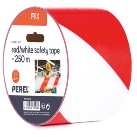Nastro di sicurezza rosso/bianco - 250 m - bobina