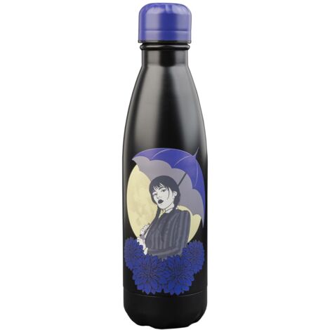 Grupo Erik: Bottiglia termica Mercoledì Addams 500 ml Borraccia termica a doppia parete in acciaio inox, chiusura ermetica e BPA free, ideale come mercoledì addams gadget (1/5)