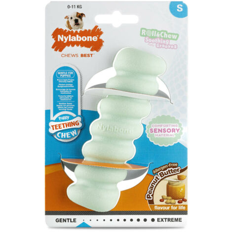 Giocattolo da mordere per cani Nylabone SENSORY TACTILE STICK Verde Burro Di Arachidi Bacon S